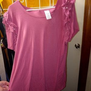 Women's burgundyish sleek blouse